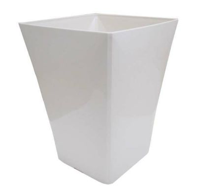 植え替え用鉢 8号（スクエアホワイト）プラスチック鉢