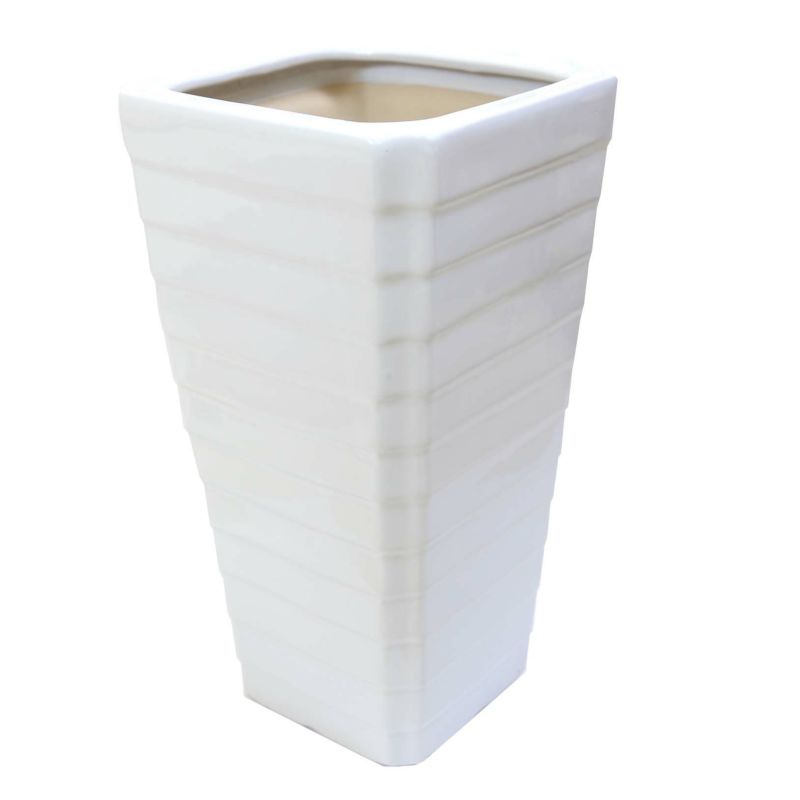 ホワイトスクエア陶器鉢（Gタイプ） （小）