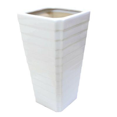 ホワイトスクエア陶器鉢（Gタイプ） （小）