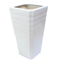 ホワイトスクエア陶器鉢（Gタイプ） （小）