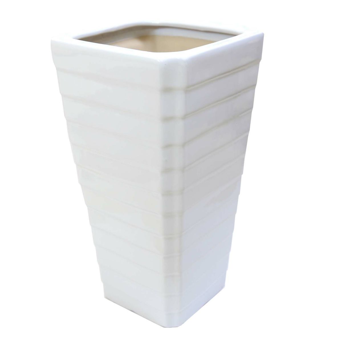 ホワイトスクエア陶器鉢（Gタイプ） （小）