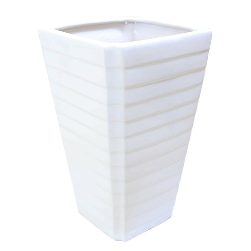 ホワイトスクエア陶器鉢（Gタイプ） 大