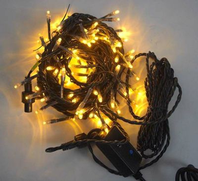LEDストレートイルミネーション100球タイプ（イエロー)【連結可能タイプ】