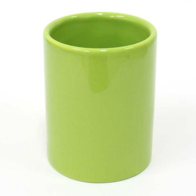 ミニ観葉植物用　陶器鉢 シリンダー60（グリーン）