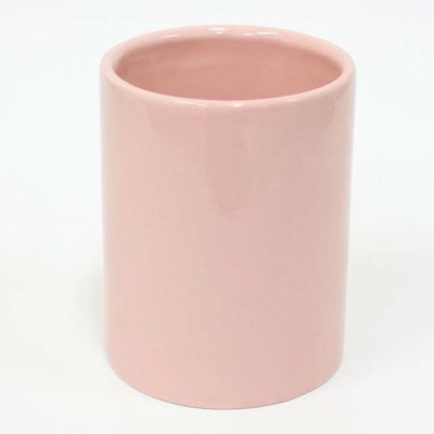 ミニ観葉植物用　陶器鉢 シリンダー60（ピンク）
