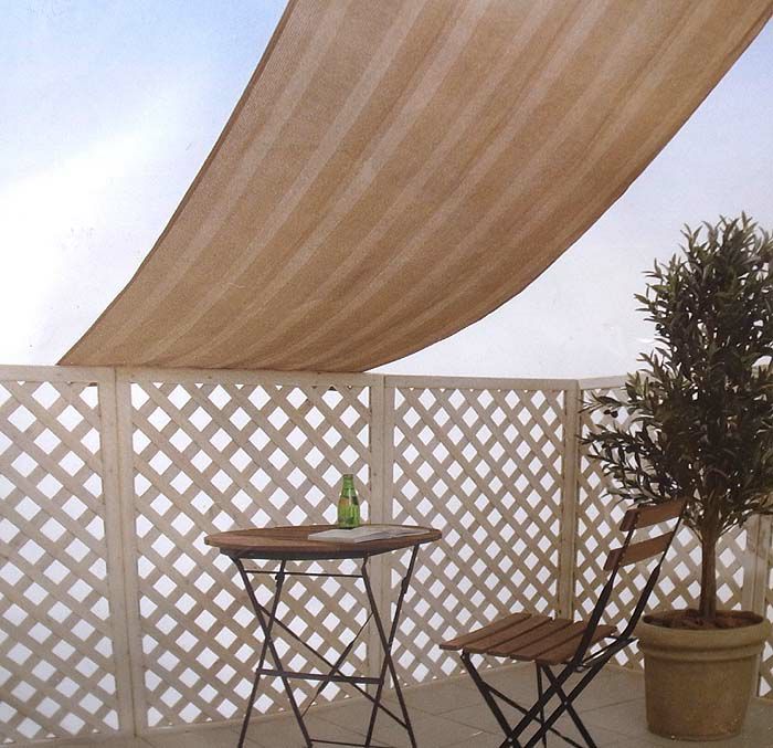 洋風サンシェード・ブラウンストライプ 100×200