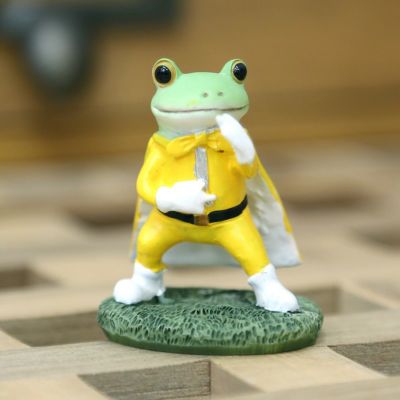 「コポレンジャー イエロー」カエル・かえるの置物 コポーシリーズ