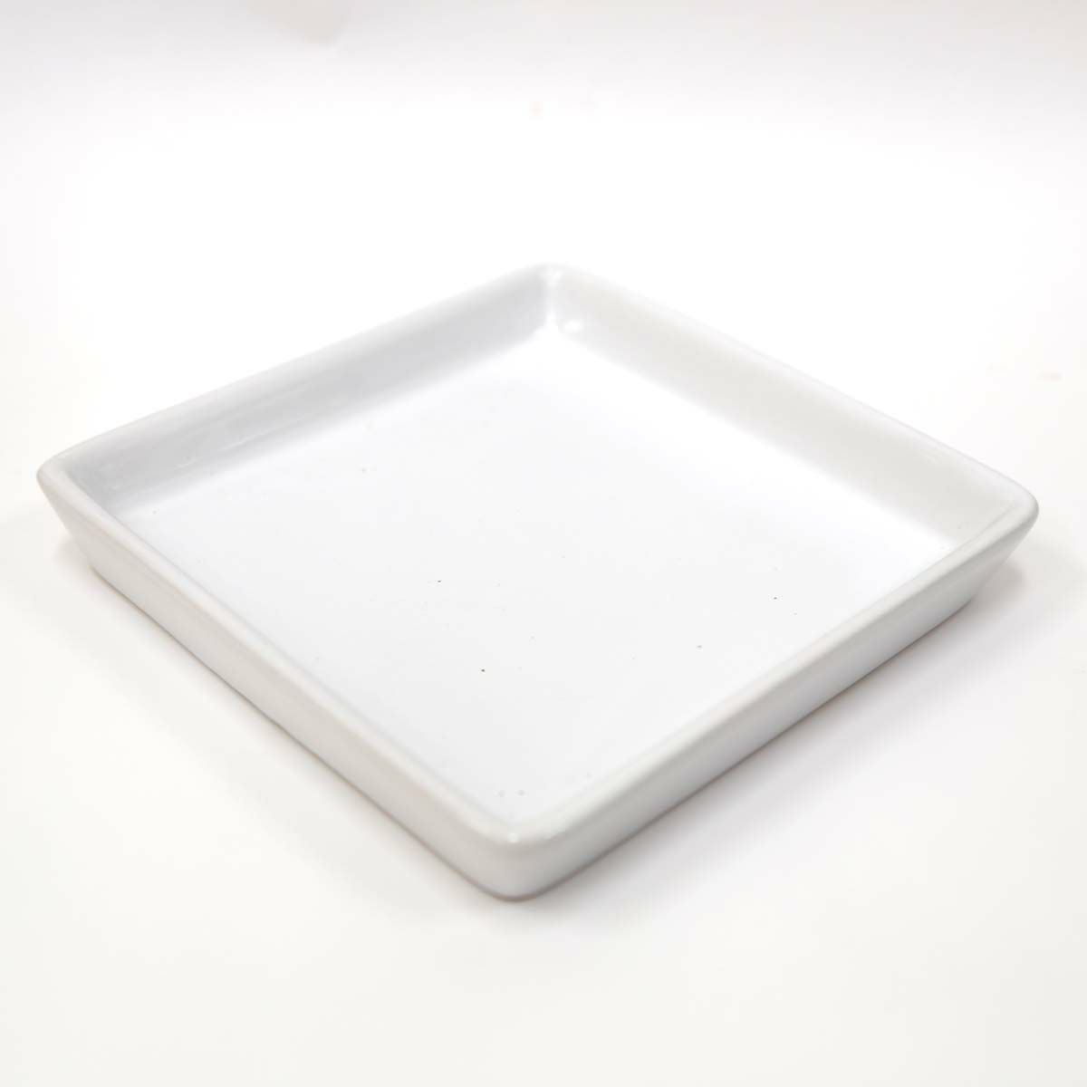 陶器製 鉢皿（受け皿・受皿）（スクエアホワイト）１７